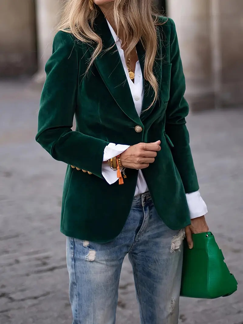 TAILORED BLAZER WITH GOLD BUTTONS FOR WOMEN