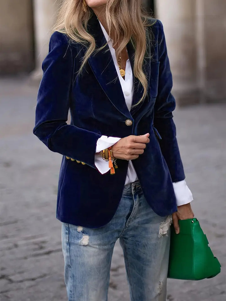 TAILORED BLAZER WITH GOLD BUTTONS FOR WOMEN
