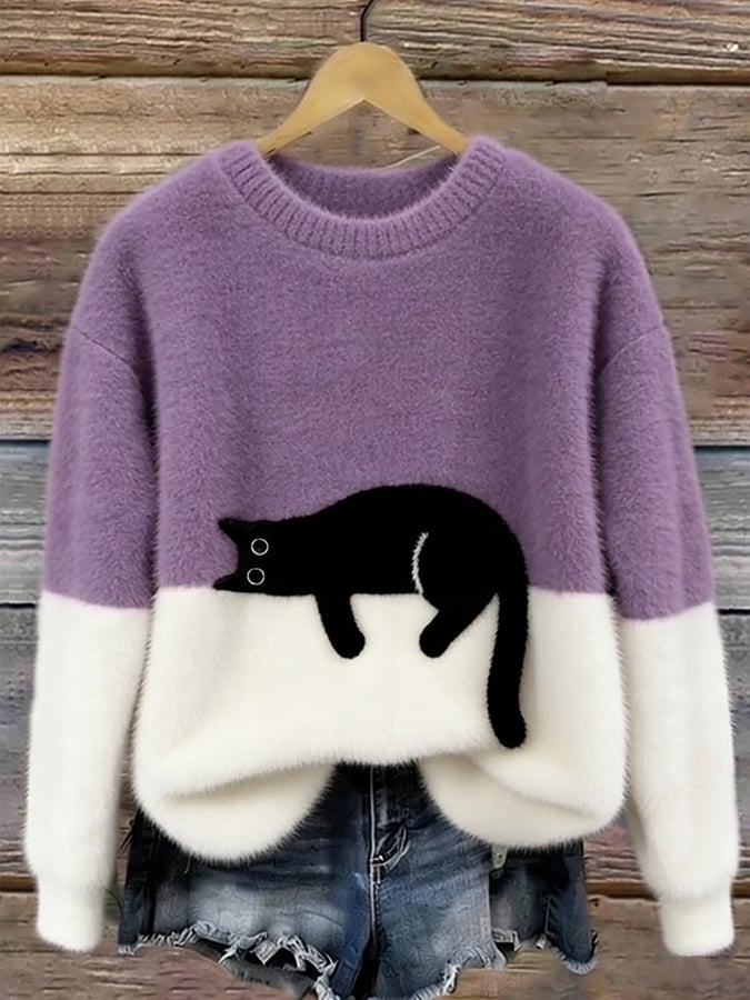LOOSE PATTERNED PULL OVER FOR WOMEN