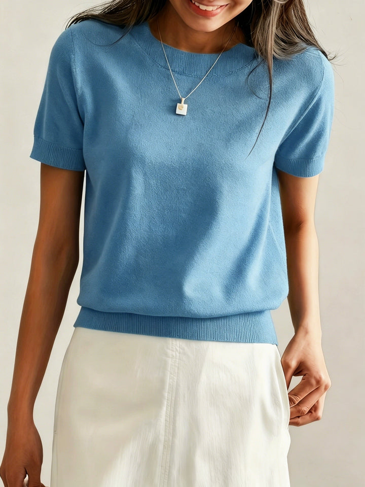SUMMER PULLOVER WITH SHORT SLEEVES FOR WOMEN