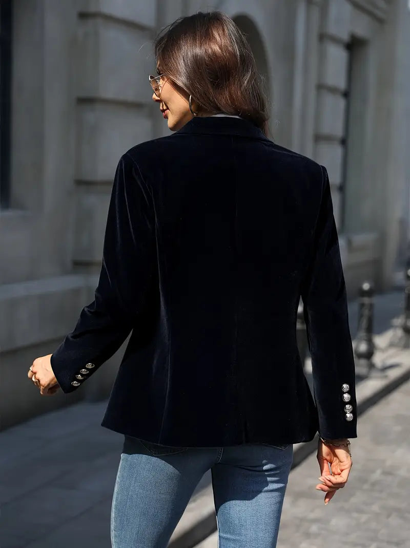TAILORED BLAZER WITH GOLD BUTTONS FOR WOMEN
