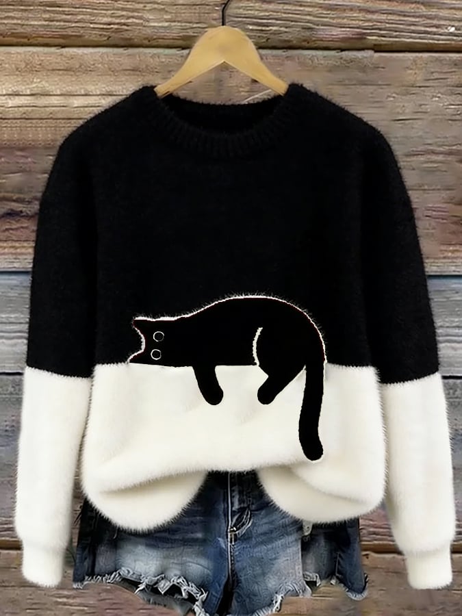 LOOSE PATTERNED PULL OVER FOR WOMEN
