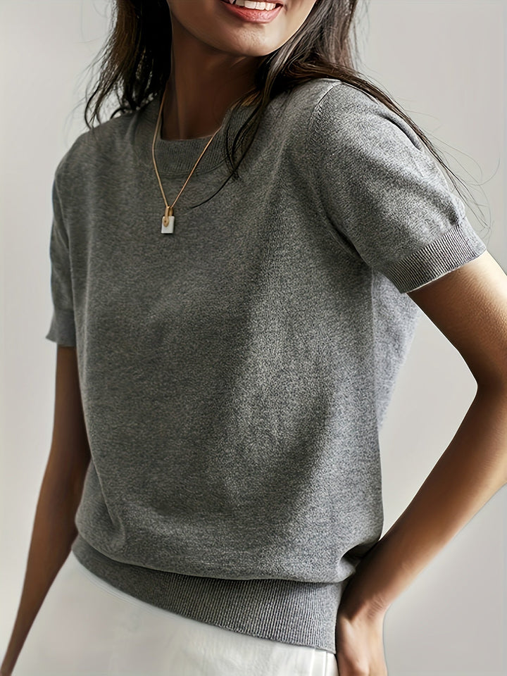 SUMMER PULLOVER WITH SHORT SLEEVES FOR WOMEN