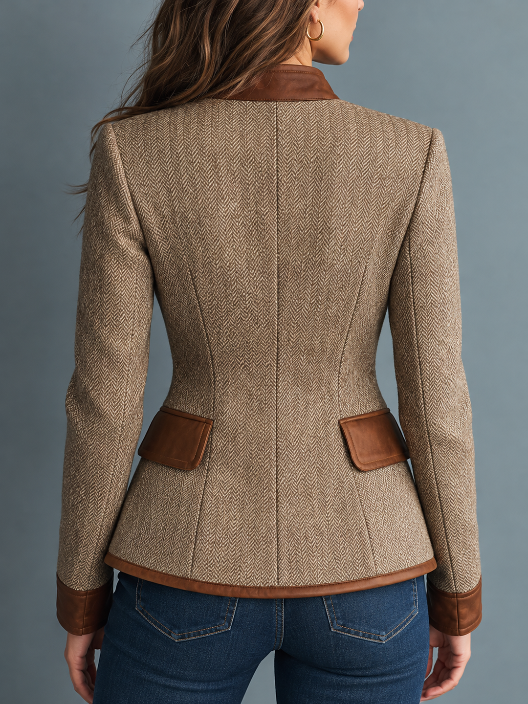 WOMEN’S VINTAGE HERRINGBONE TWEED JACKET