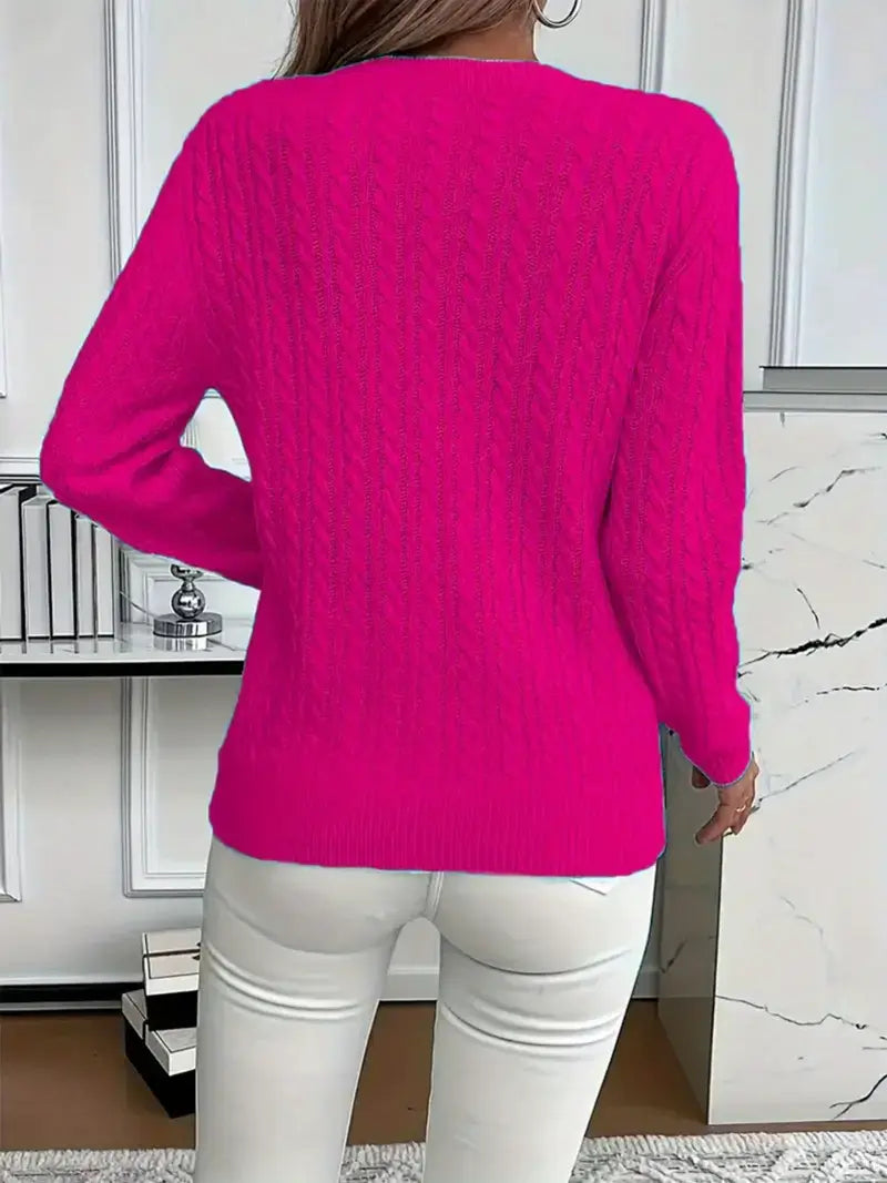 COZY ROUND NECK SWEATER FOR WOMEN
