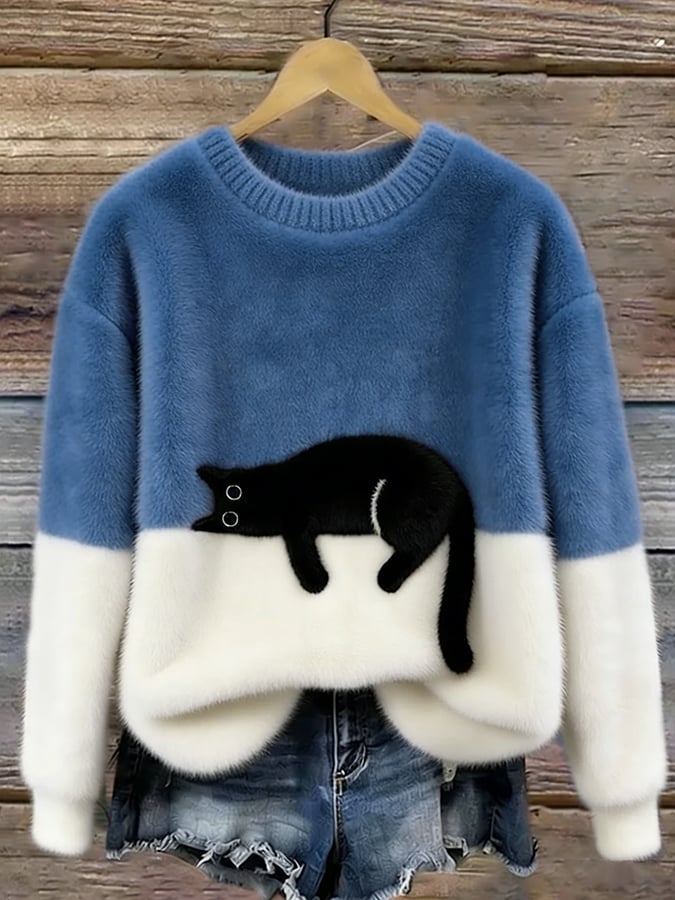 LOOSE PATTERNED PULL OVER FOR WOMEN