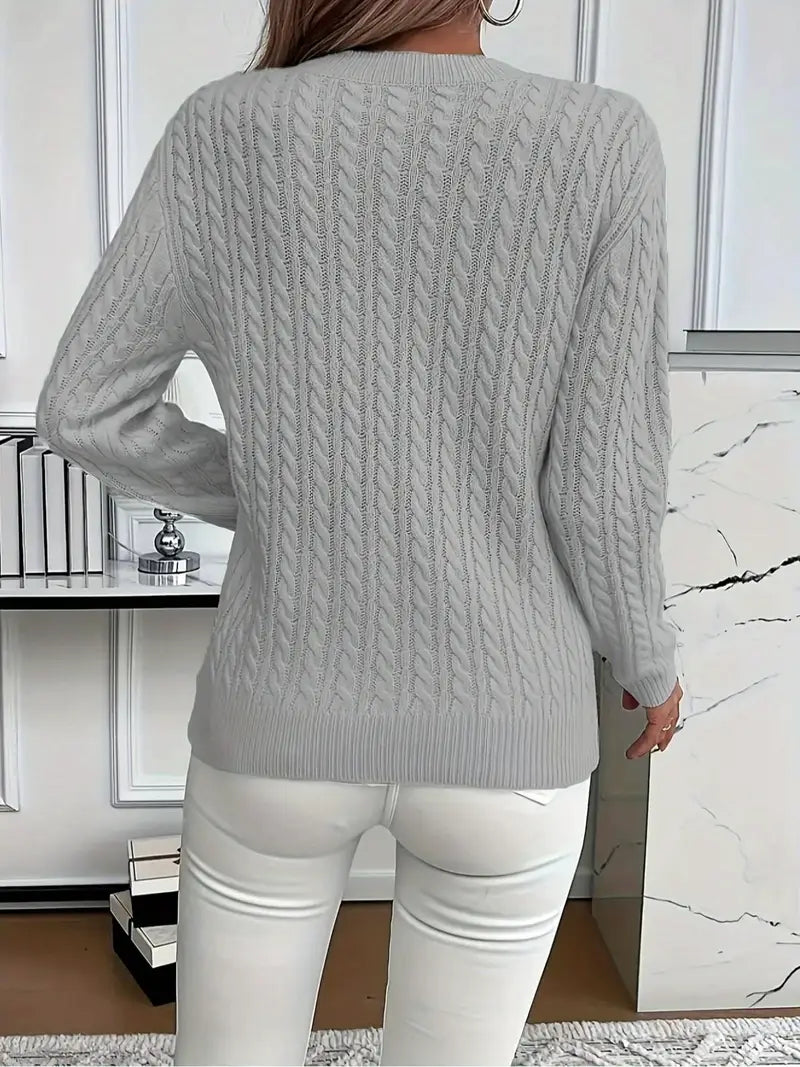 COZY ROUND NECK SWEATER FOR WOMEN