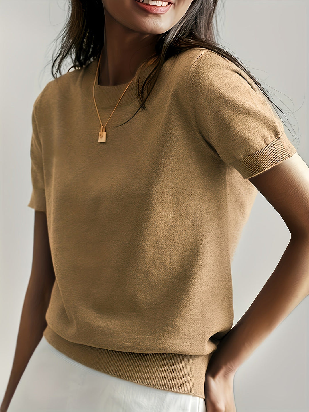 SUMMER PULLOVER WITH SHORT SLEEVES FOR WOMEN
