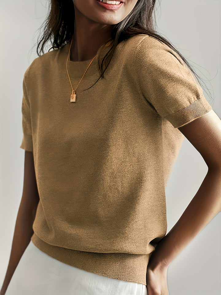 SUMMER PULLOVER WITH SHORT SLEEVES FOR WOMEN