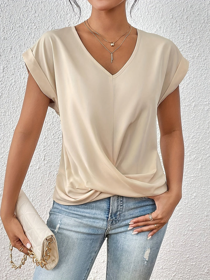 ELEGANT V-NECK T-SHIRT FOR WOMEN
