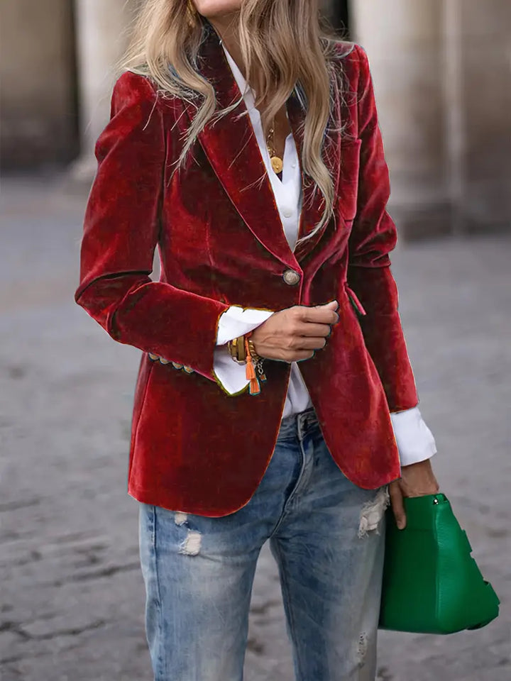 TAILORED BLAZER WITH GOLD BUTTONS FOR WOMEN