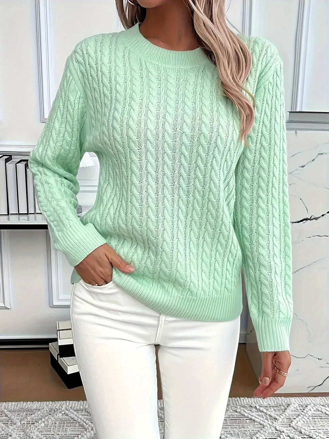 COZY ROUND NECK SWEATER FOR WOMEN
