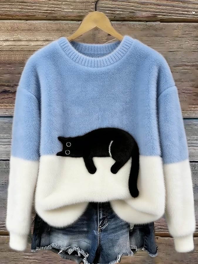 LOOSE PATTERNED PULL OVER FOR WOMEN