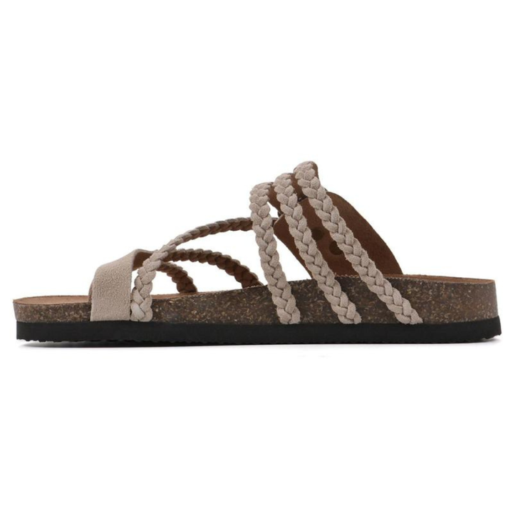 WOVEN CORK SANDALS FOR WOMEN