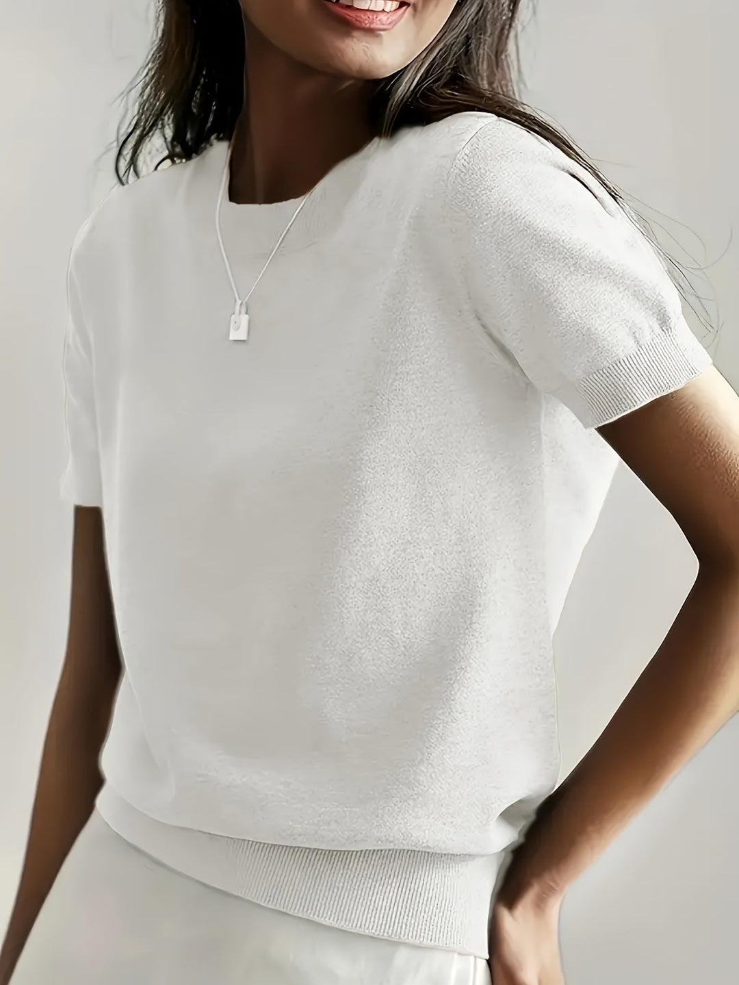 SUMMER PULLOVER WITH SHORT SLEEVES FOR WOMEN