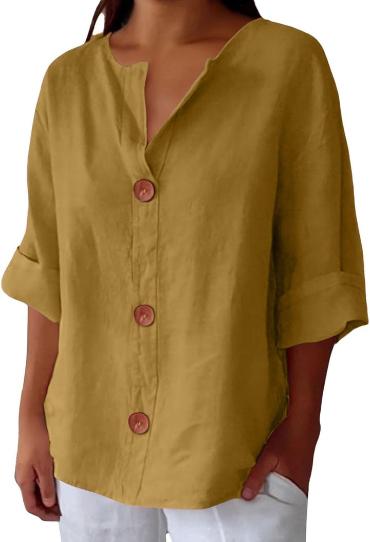SHIRT WITH V-NECK FOR WOMEN