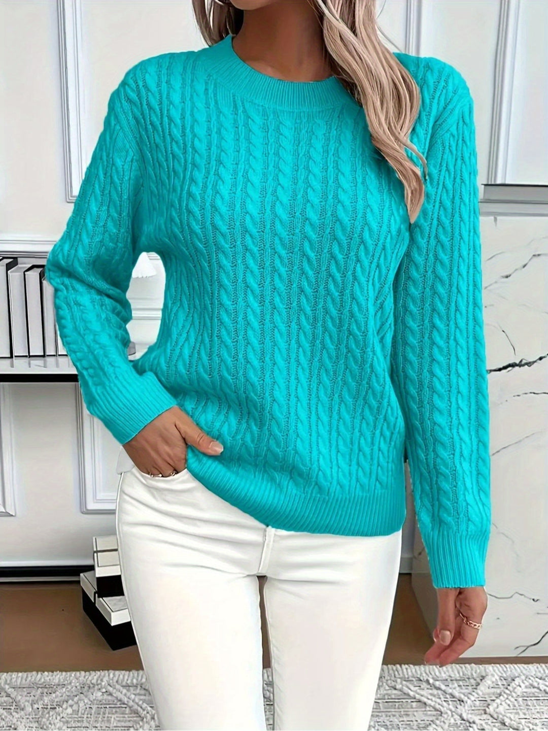 COZY ROUND NECK SWEATER FOR WOMEN