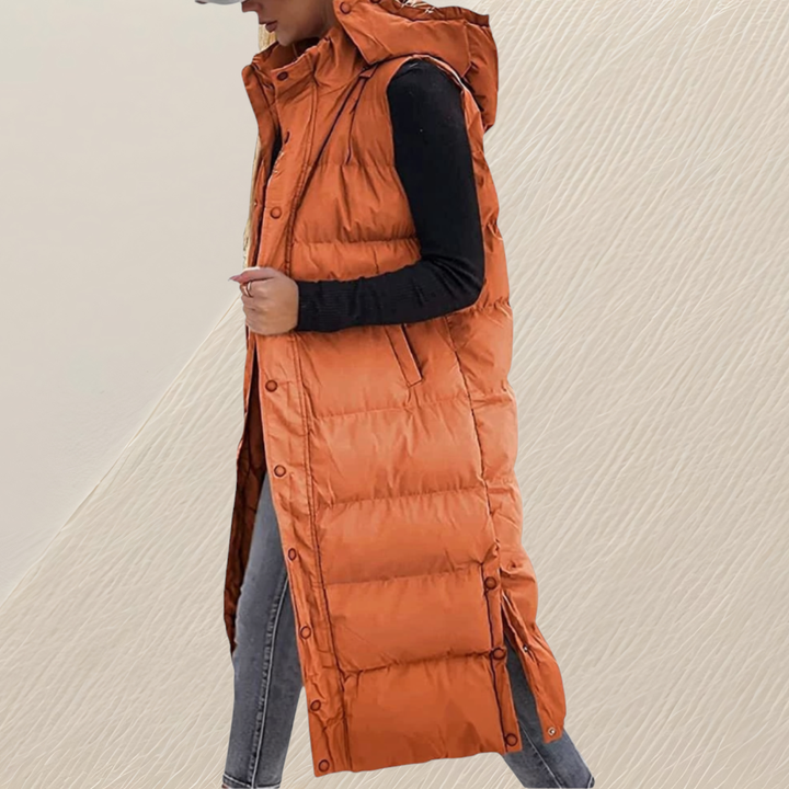 LONGER DOWN VEST FOR WOMEN