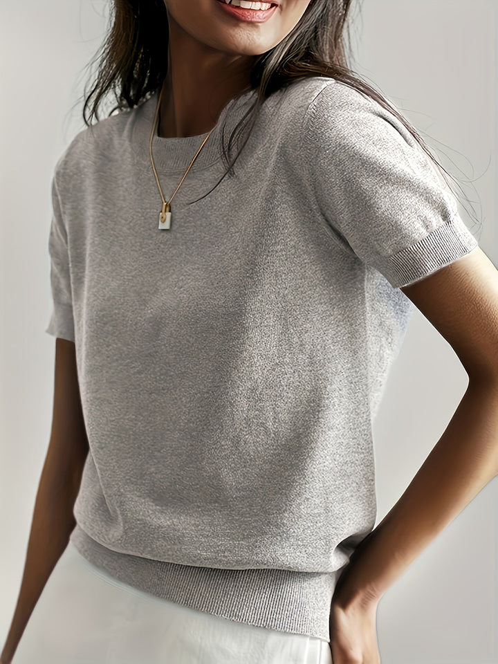 SUMMER PULLOVER WITH SHORT SLEEVES FOR WOMEN