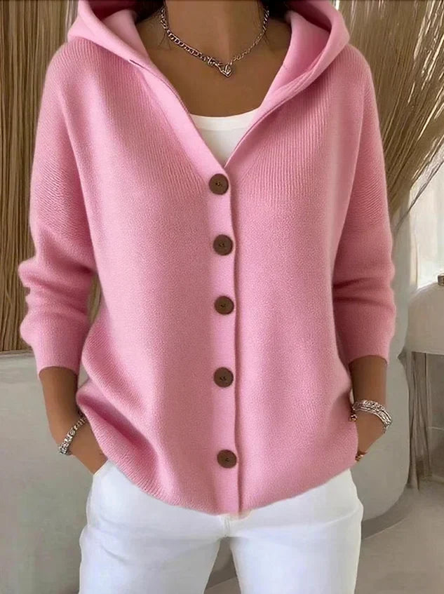 WOMEN’S LONG SLEEVE HOODED CARDIGAN