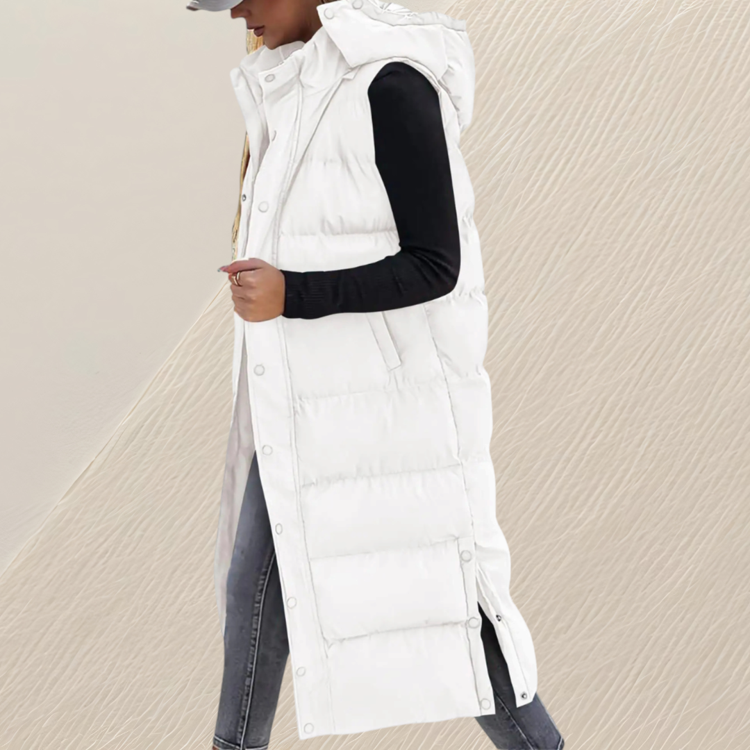 LONGER DOWN VEST FOR WOMEN