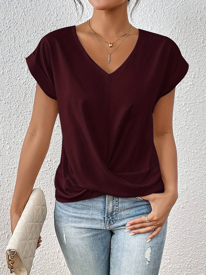 ELEGANT V-NECK T-SHIRT FOR WOMEN