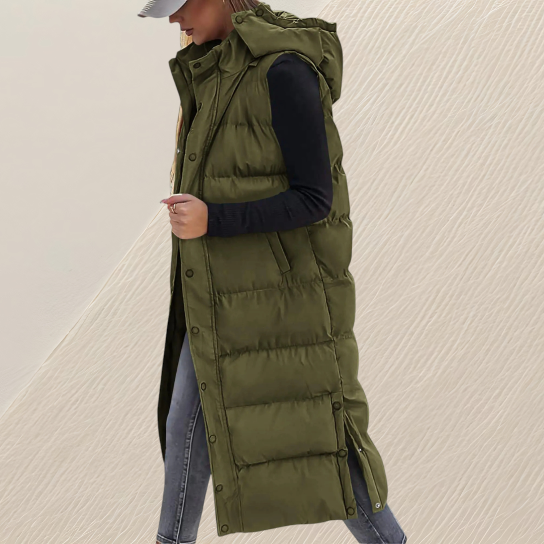 LONGER DOWN VEST FOR WOMEN