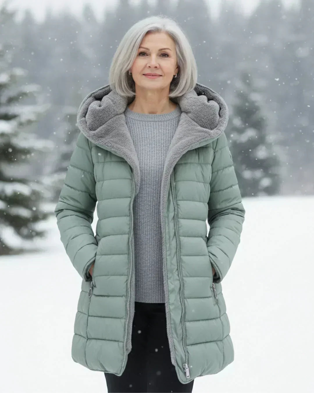 LONG PADDED COAT FOR WOMEN