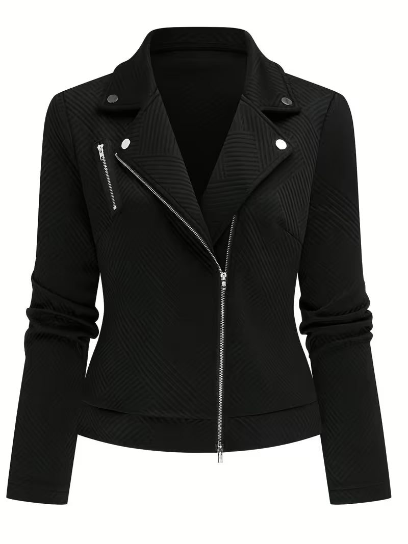 GEOMETRIC BIKER JACKET FOR WOMEN