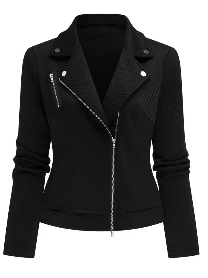 GEOMETRIC BIKER JACKET FOR WOMEN