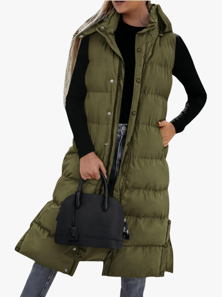 LONGER DOWN VEST FOR WOMEN