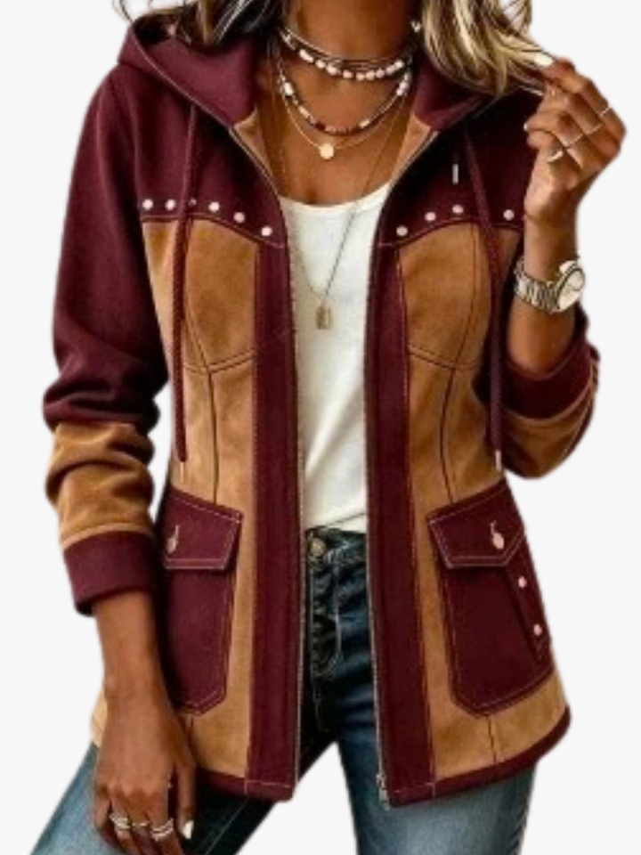 CONTRASTING HOODIE FOR WOMEN