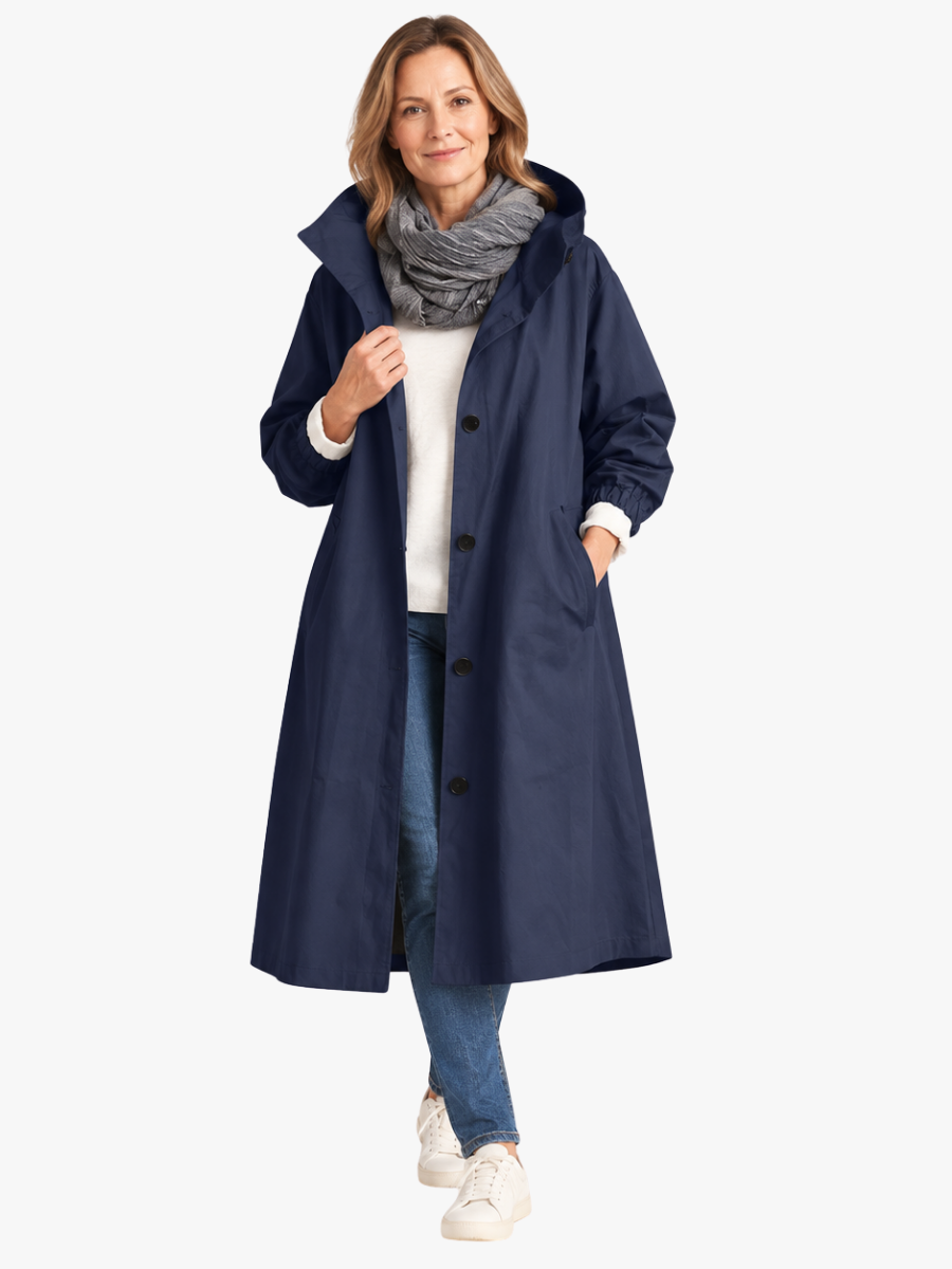 LONG RELAXED COAT FOR WOMEN