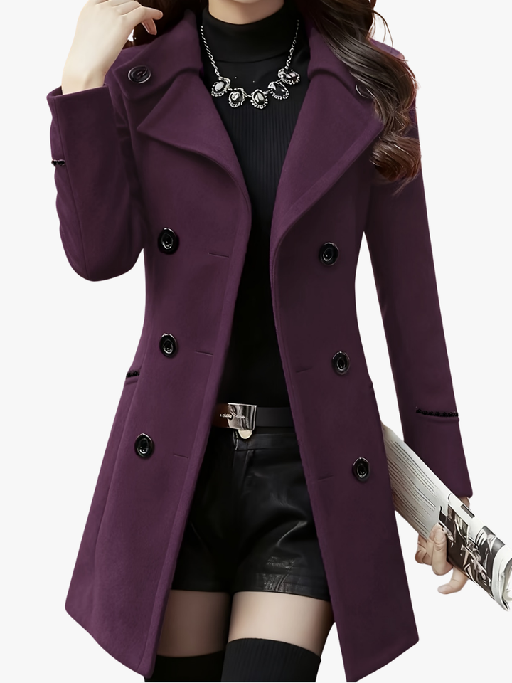 DOUBLE-BREASTED WOMEN'S COAT