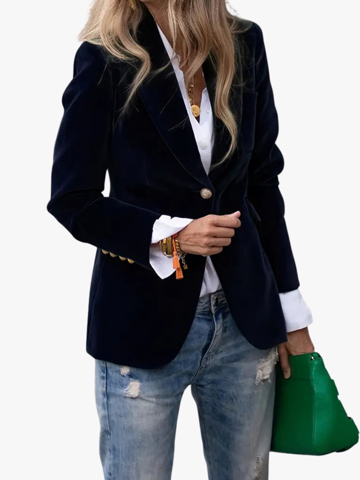 TAILORED BLAZER WITH GOLD BUTTONS FOR WOMEN