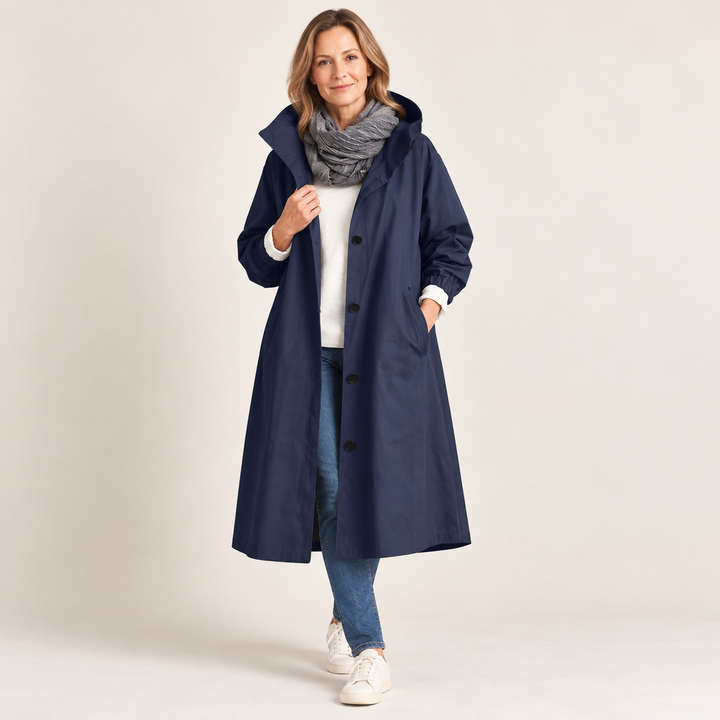 LONG RELAXED COAT FOR WOMEN
