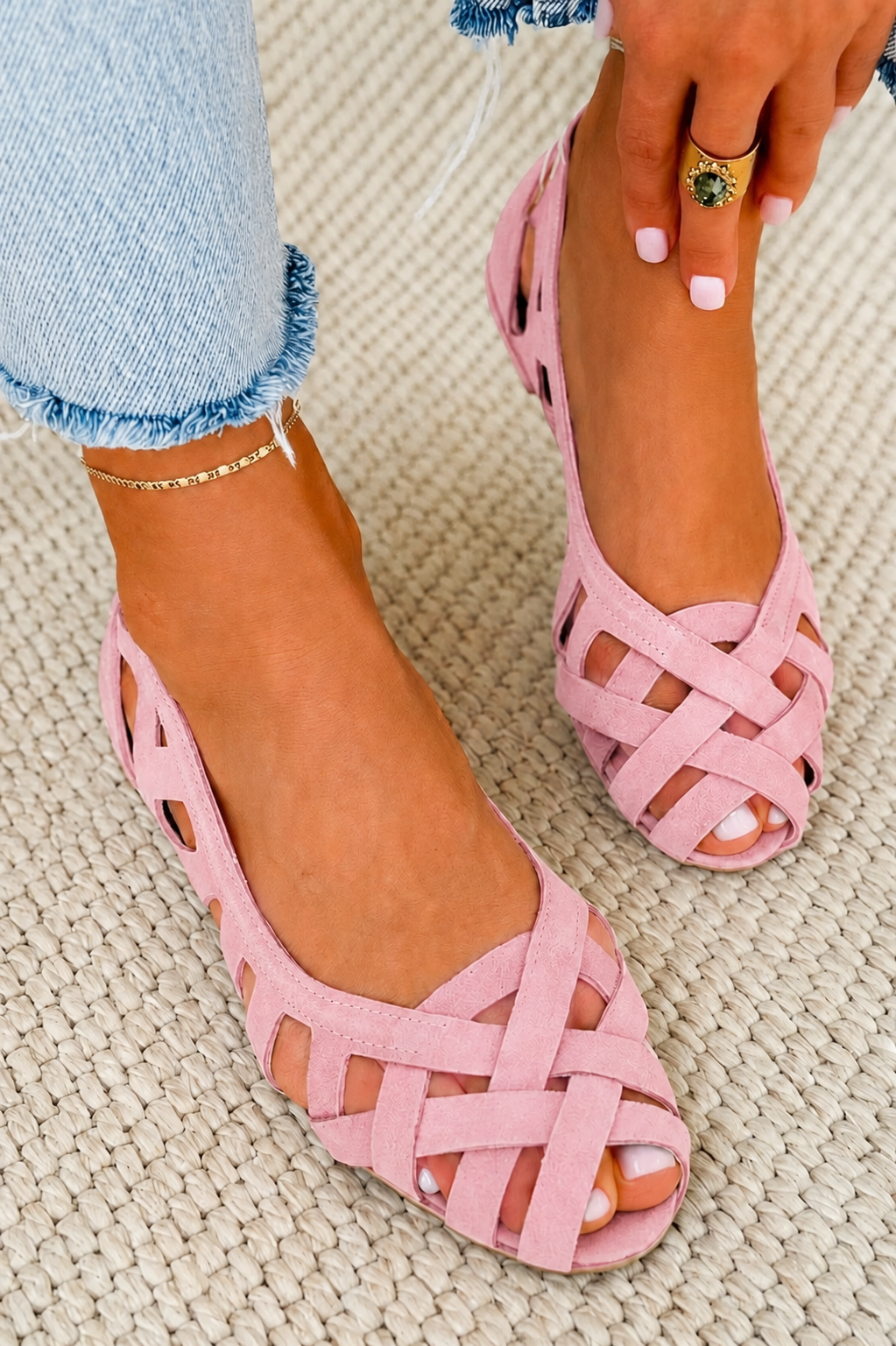 WOVEN SUMMER SANDALS FOR WOMEN