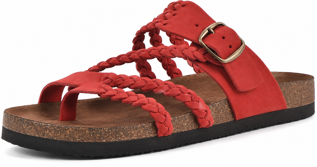 WOVEN CORK SANDALS FOR WOMEN