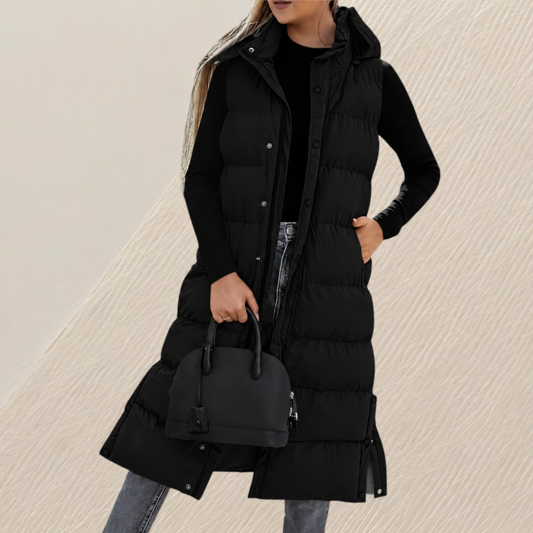 LONGER DOWN VEST FOR WOMEN