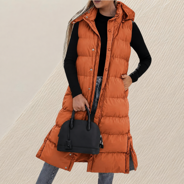 LONGER DOWN VEST FOR WOMEN