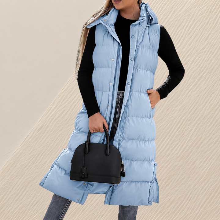LONGER DOWN VEST FOR WOMEN