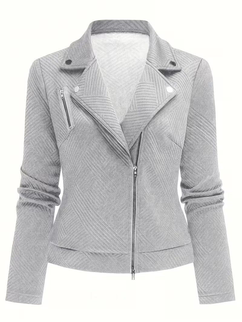 GEOMETRIC BIKER JACKET FOR WOMEN