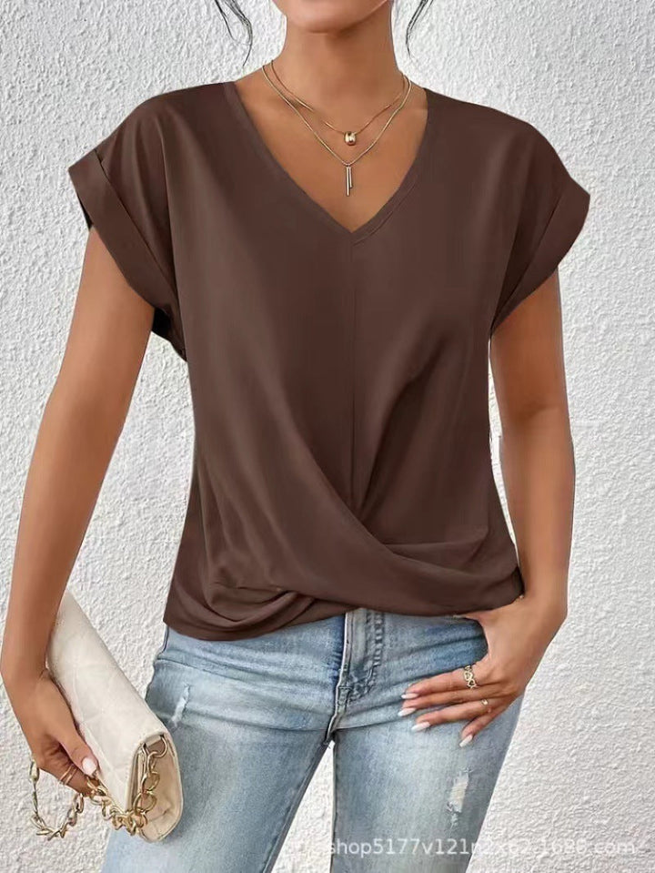 ELEGANT V-NECK T-SHIRT FOR WOMEN