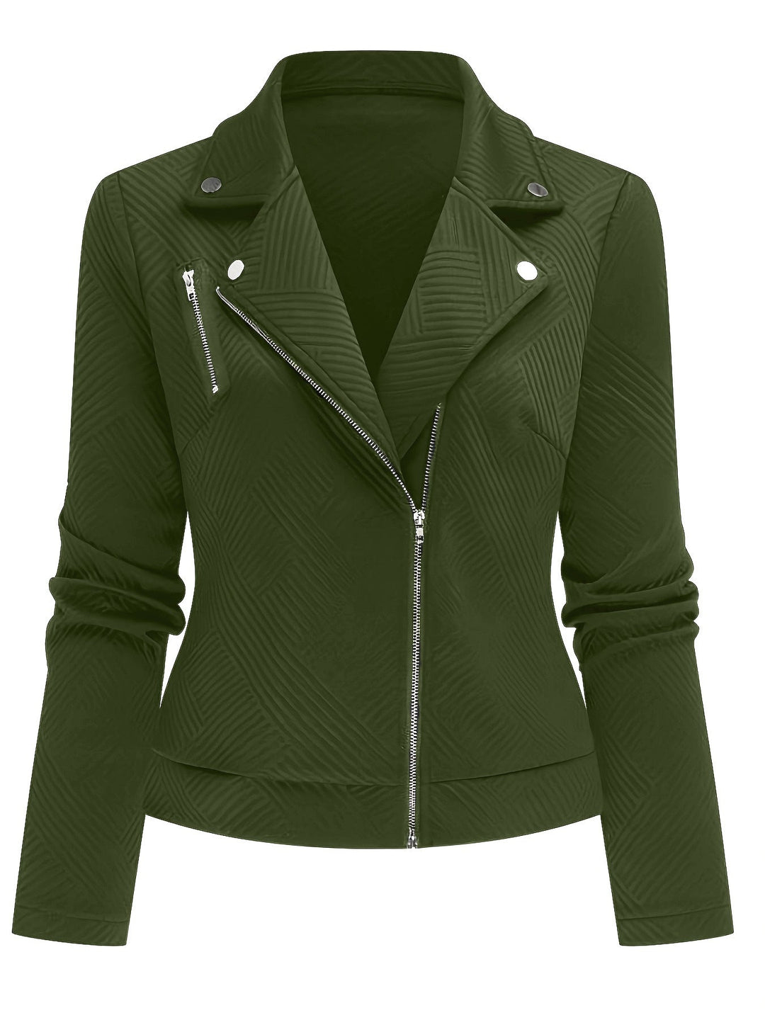 GEOMETRIC BIKER JACKET FOR WOMEN