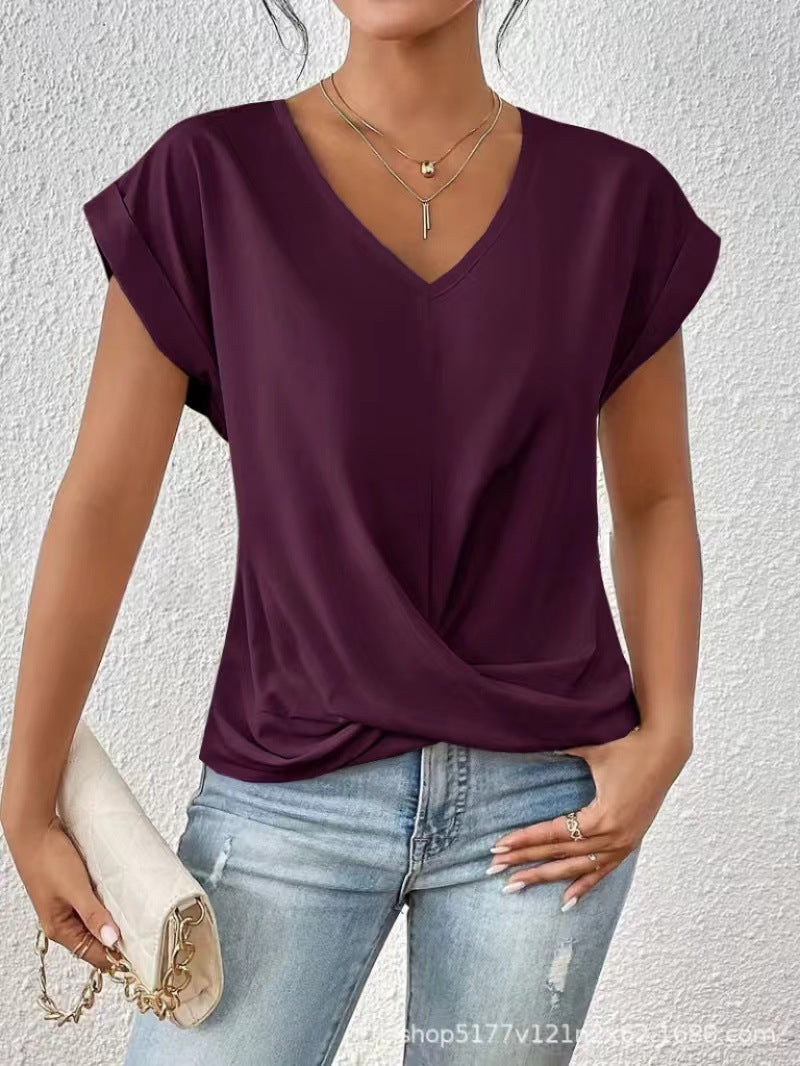 ELEGANT V-NECK T-SHIRT FOR WOMEN