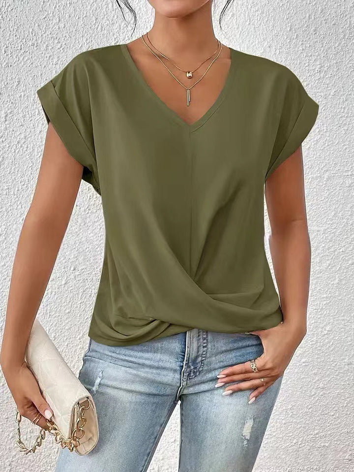 ELEGANT V-NECK T-SHIRT FOR WOMEN