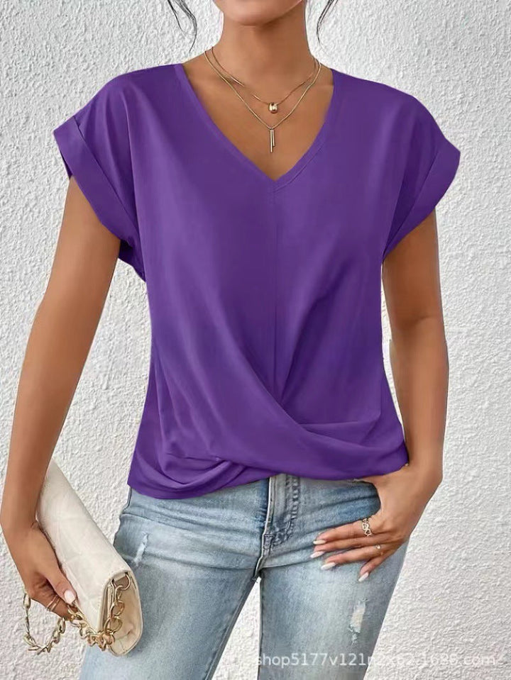 ELEGANT V-NECK T-SHIRT FOR WOMEN