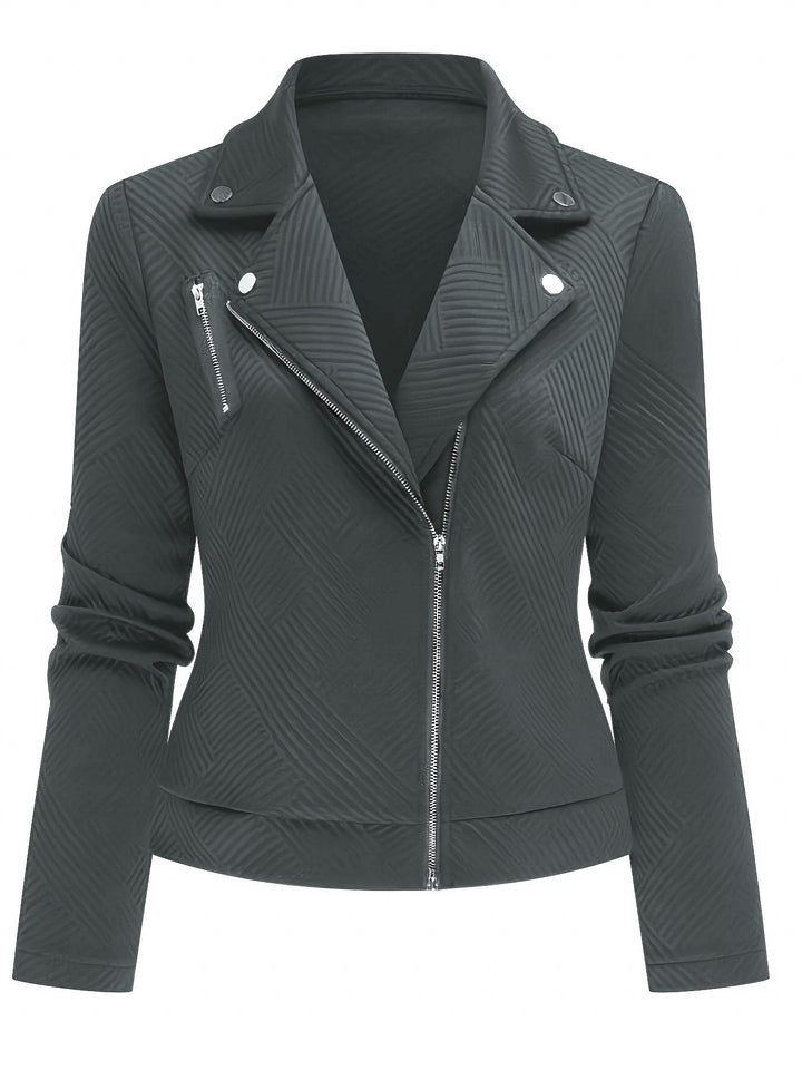 GEOMETRIC BIKER JACKET FOR WOMEN