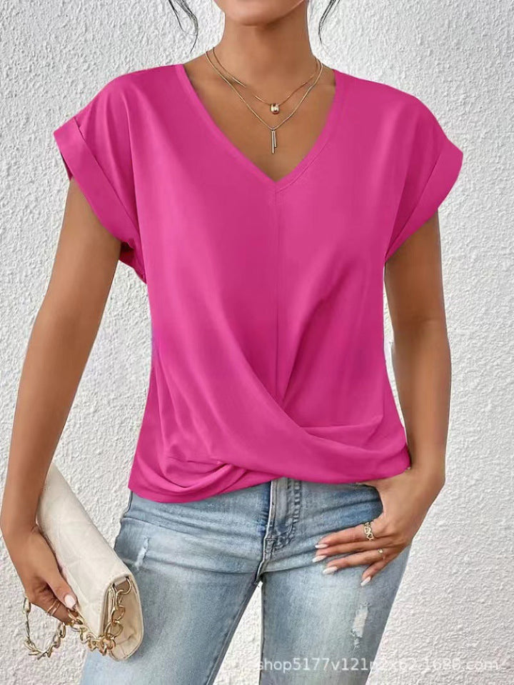ELEGANT V-NECK T-SHIRT FOR WOMEN