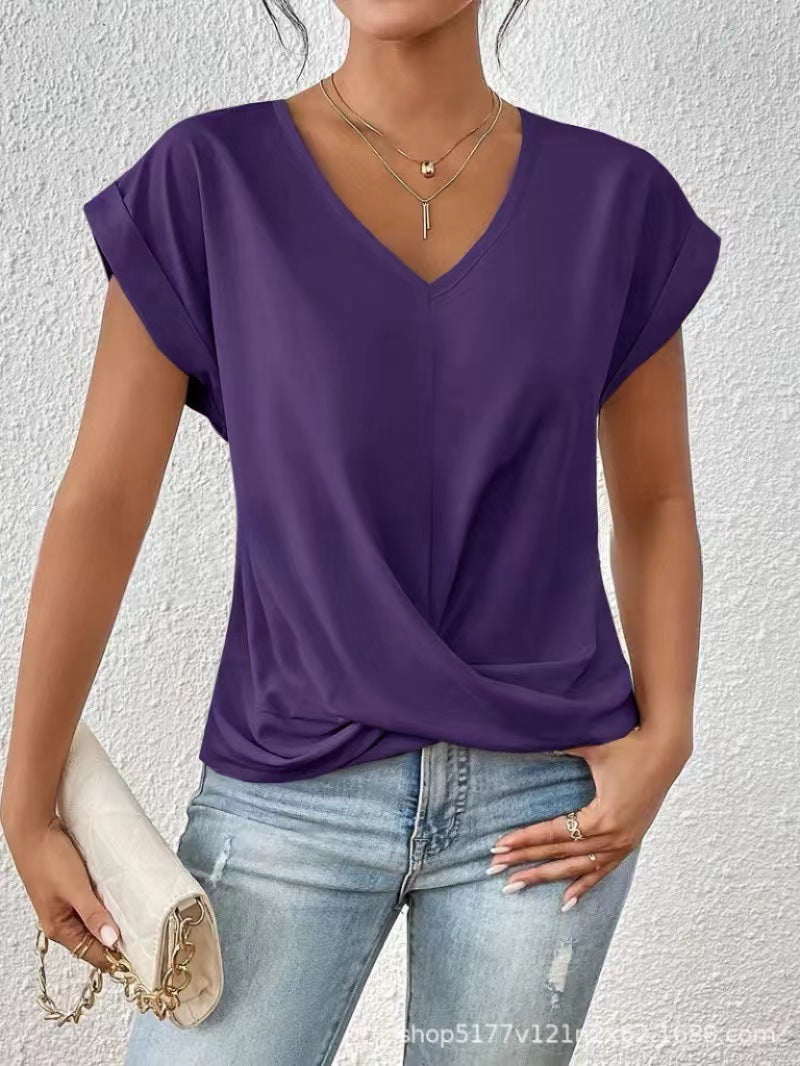 ELEGANT V-NECK T-SHIRT FOR WOMEN
